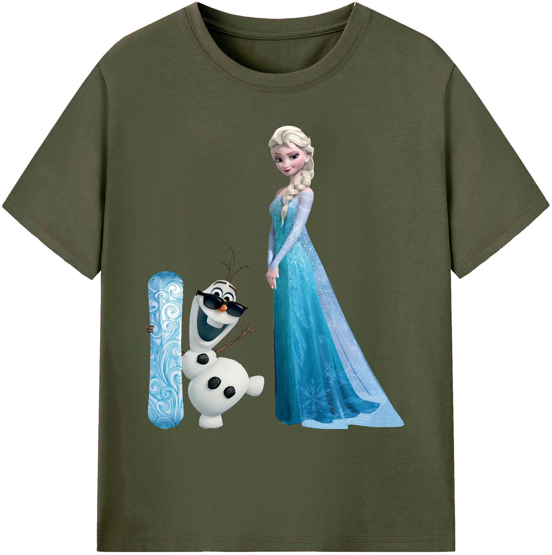 （画像用） アナと雪の女王 アンナ エルサ Frozen Anna Elsa 綿100％ メンズ半袖Tシャツ｜肌触りやわらか＆通気性